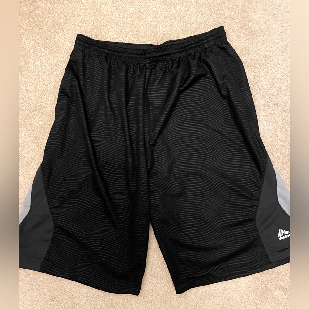 Men’s RBX Reebok Performance Black with Gray Side Panels Athletic Shorts XL